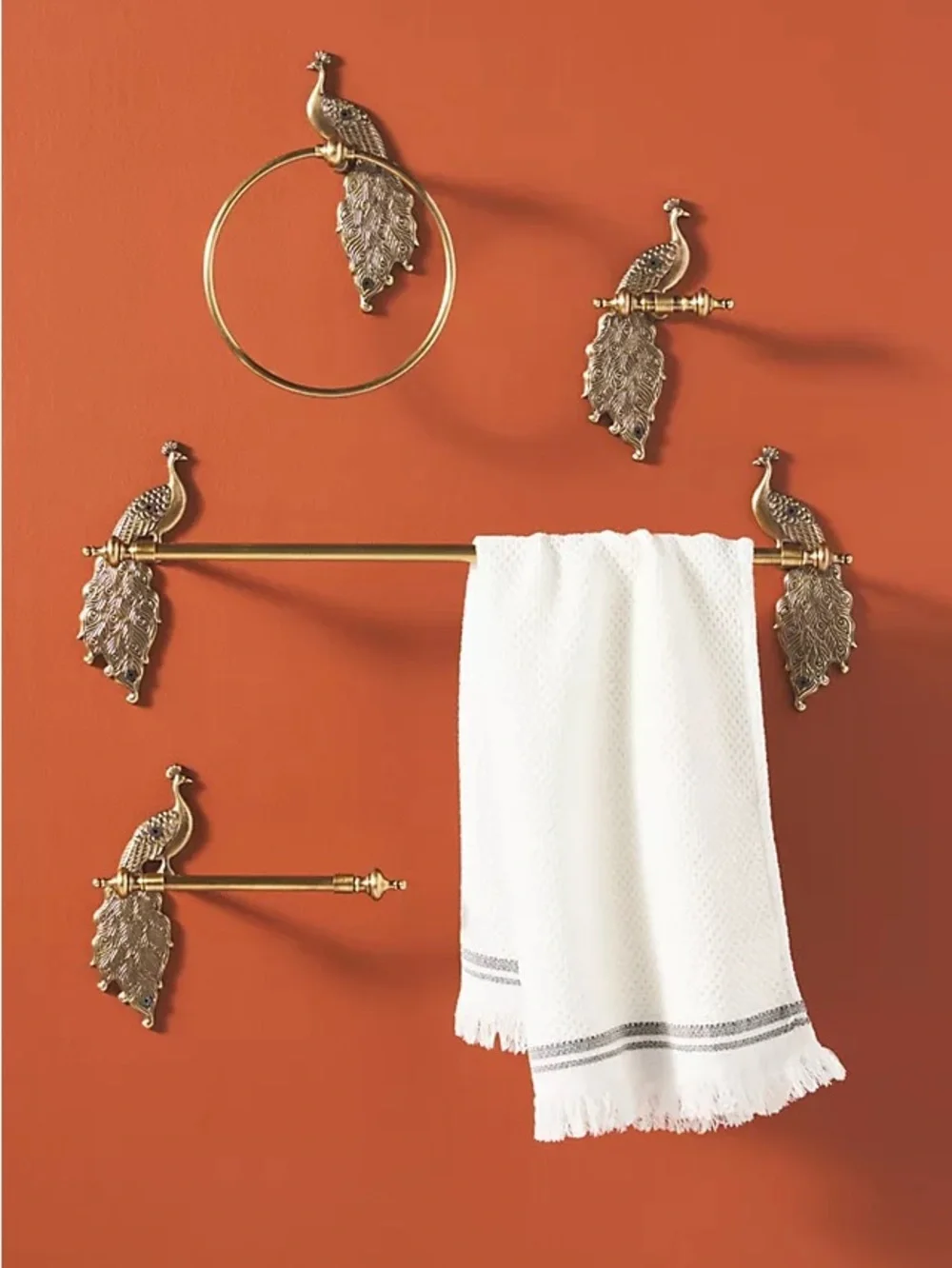 Anthropologie Ida Peacock Towel Ring